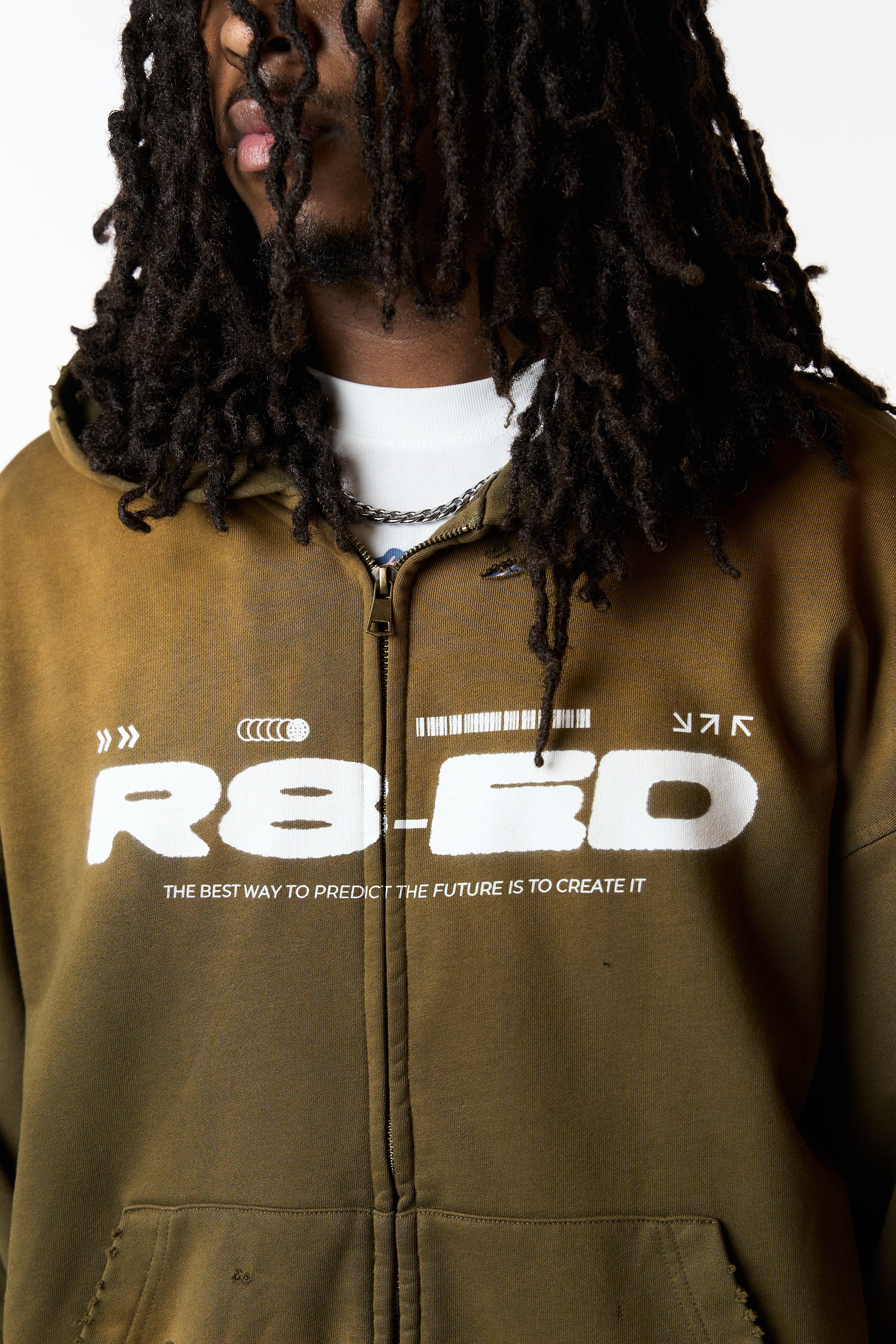 Distressed Royalty Oversized Hoodie