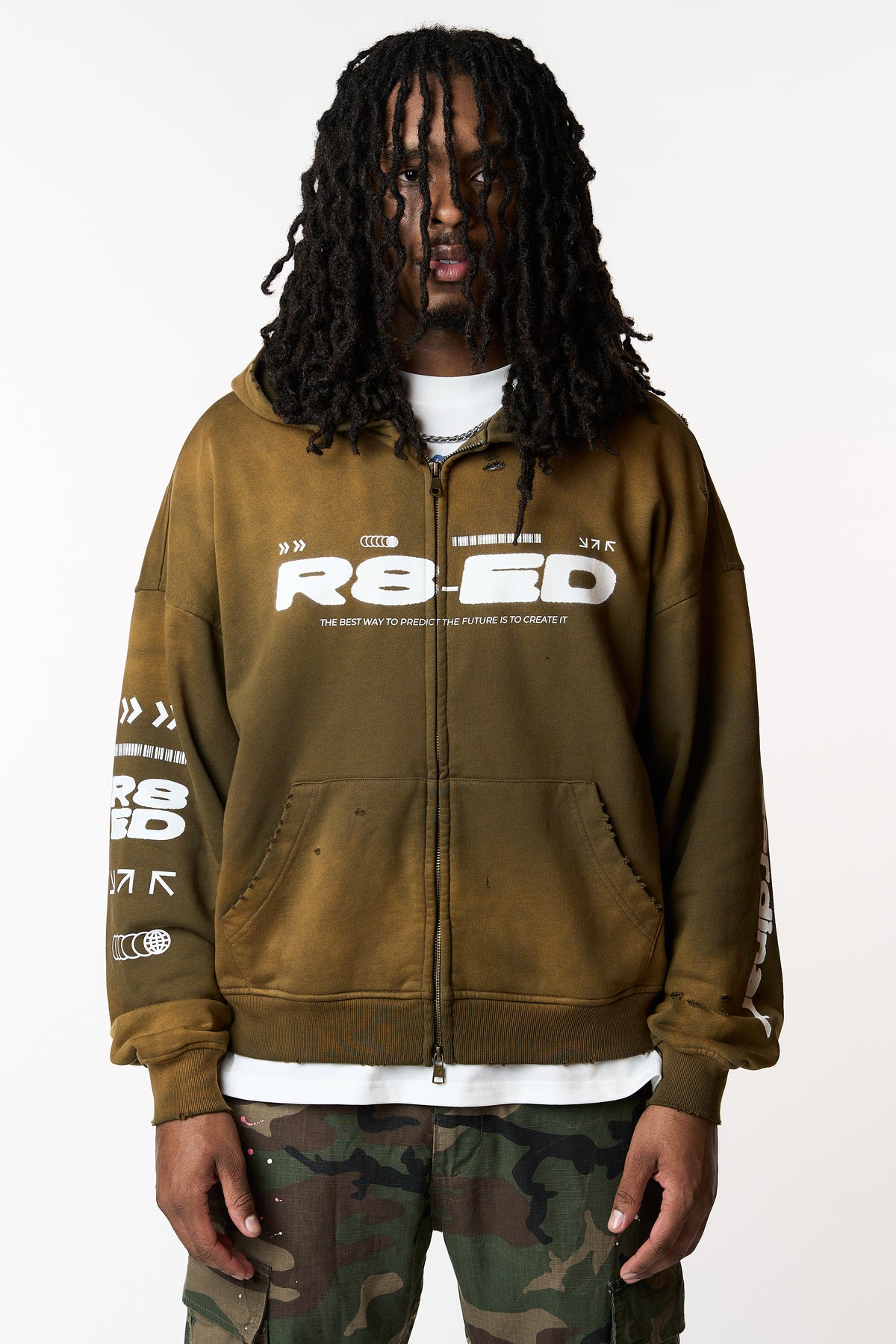 Distressed Royalty Oversized Hoodie