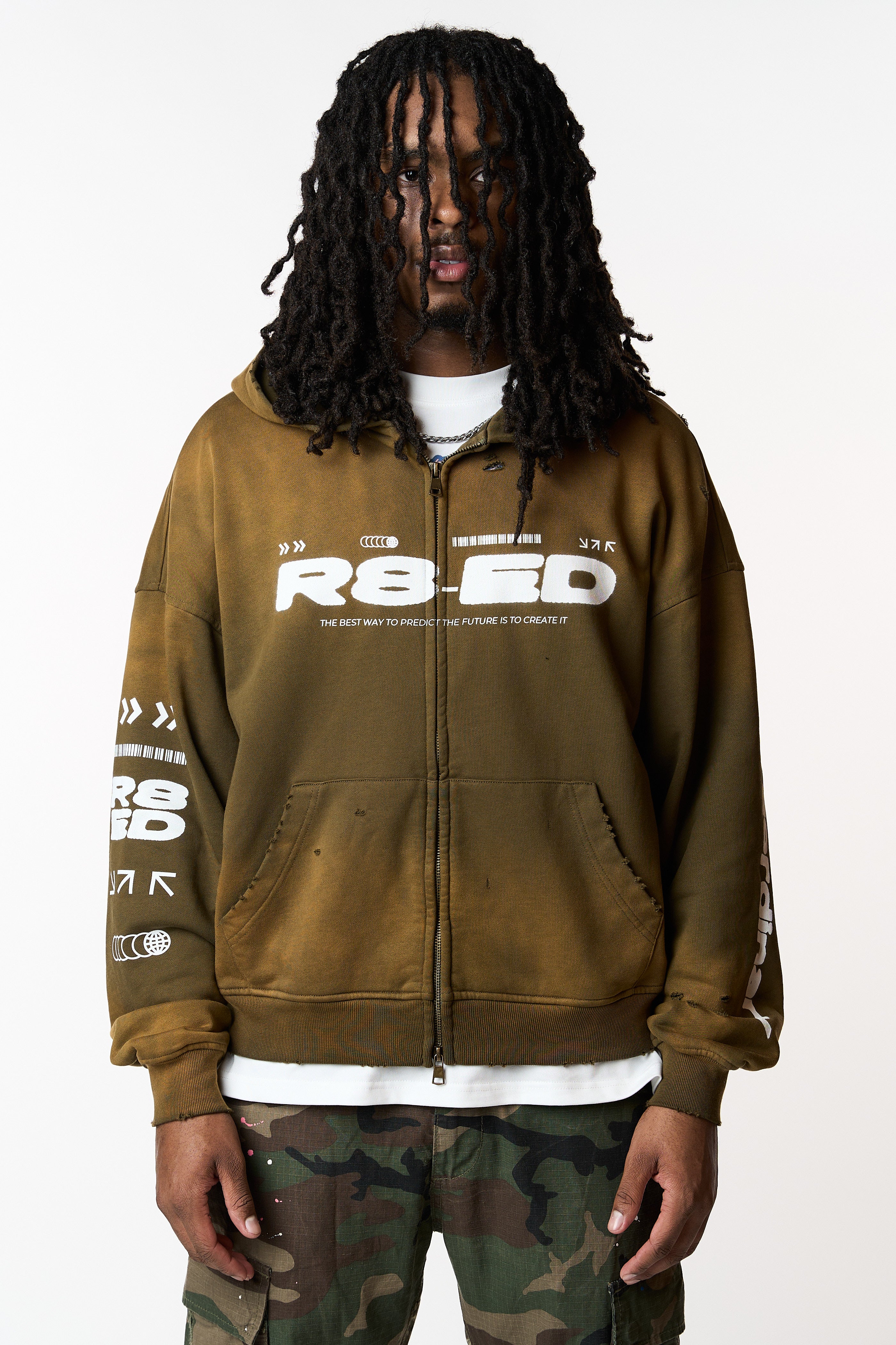 Distressed Royalty Oversized Hoodie